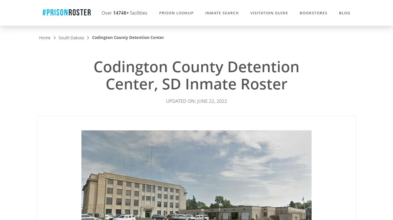 Codington County Detention Center, SD Inmate Roster