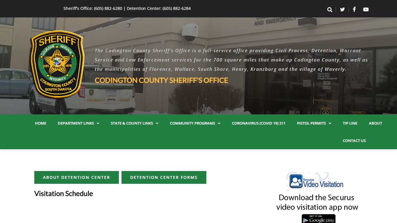 Detention Center – Codington County Sheriff's Office
